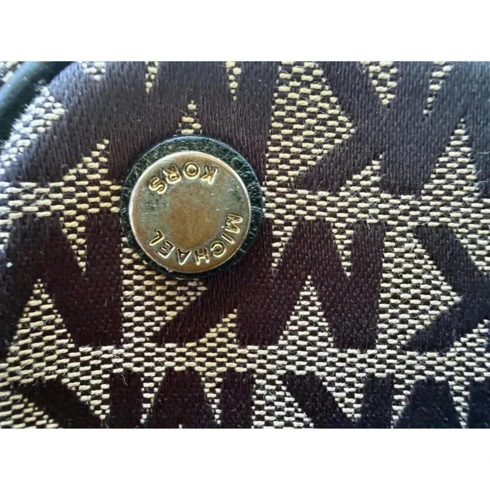 Michael Kors Signature Jacquard Tote Bag - Black & Beige